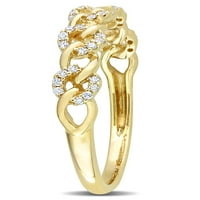Carat T.W. Dijamant 14KT Mini Link prsten od žutog zlata