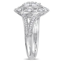 Carat T.W. Dijamantni 10KT bijeli zlato podijeljeni prsten
