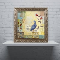 Zaštitni znak likovna umjetnost 'pješčana ribnjaka' platna umjetnost Rachel Paxton, zlatni ukrašeni okvir