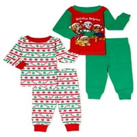 Paw Patrol Baby and Toddler Boys 'božićna pamučna pidžama set, 4-komad