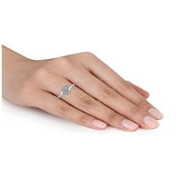 Dijamantni naglasak drži moju ruku Diamond Heart Obećaj prsten u srebrnom srebrom, veličina 7