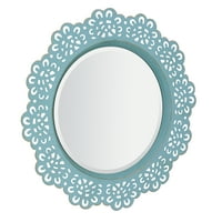 12,5 plavo ogledalo s metalnim čipkastim naglaskom u francuskom stilu