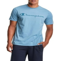 Skripta za muške mineralne pranje Script Logo Grafičke majice, veličine S-2XL, muške majice prvaka