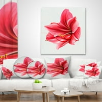 Dizajnerska skica velikog crvenog cvijeta na bijelom cvjetnom jastuku-18.18