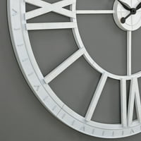 FirstIme & Co. Bijeli veliki zidni sat, tradicionalni, analogni, u