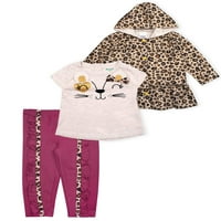 Nannette baby girl Cheetah Raincobanica, košulja i gamaše, odjeća