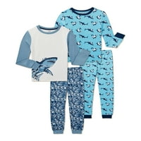 Ugodni džemni dječaci vrhovi dugih rukava i uske hlače, pidžama set za spavanje, veličine 4-12