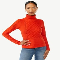 Scoop ženski kabel pleteni džemper s dugim rukavima, veličine xs-xxl