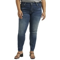 Silver Jeans Co. Plus Size Suki Mid Rise Skinny Jeans Veličine 12-24