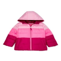 Pink Platinum Baby Toddler Girl Colorblocked Zimska jakna kaput