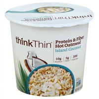 Thinkhin Protein & Fiber Hot Oatmesh, Otočni kokos, 1. Oz luk, brojanje