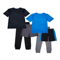 Cheetah Boys Mesh Shorts, Tricot Joggers, majice za performanse, 6-komadni atletski set, veličine 2T-18