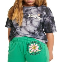 Justice Girls Top kratki rukavi i Jogger Sleep Pant, dvodijelni set pidžama, veličine 5- i plus