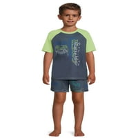Wonder Nation Boys Gamer Short Sheave Top i kratke hlače, dvodijelni set pidžama, veličine 4- & Husky