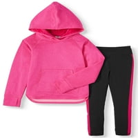 Atletic Works Girls Fau Fur obložen Hoodie + set odjeće za odjeću za četke, 2-komad, veličine 4-18