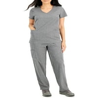 Hanes Comfortfit Stretch Women i Women Plus Wrap Scrub Top