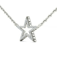 1 8CT TDW Diamond 10K Zvjezdana ogrlica od bijelog zlata