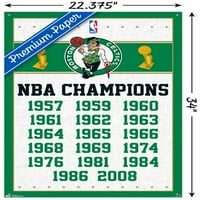 Zidni poster Boston Celtics - Champions s gumbima, 22.375 34