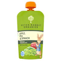 Peter Rabbit Organics, jabuka, grašak i špinat, vrećice od 4,4 unce