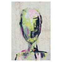 Phillip Braun zeleni od zavisti apstraktni portret na platnu