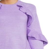 Ženski svjetlucavi džemper s Rufflesima u A-listi