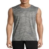 Muška majica bez rukava s maskirnim printom u mrežici za mišiće